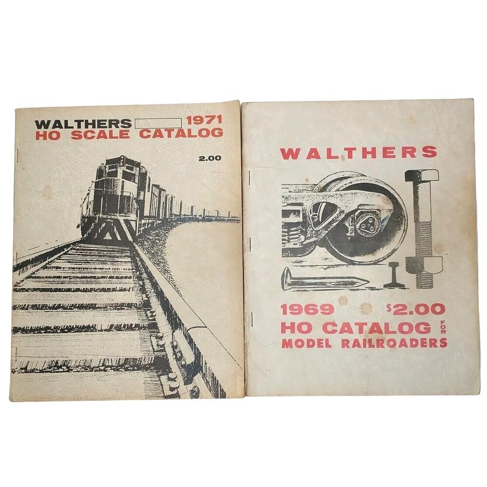 2 Walthers HO Catalogs 1969 and 1971 Model Railroad Reference Books Vintage